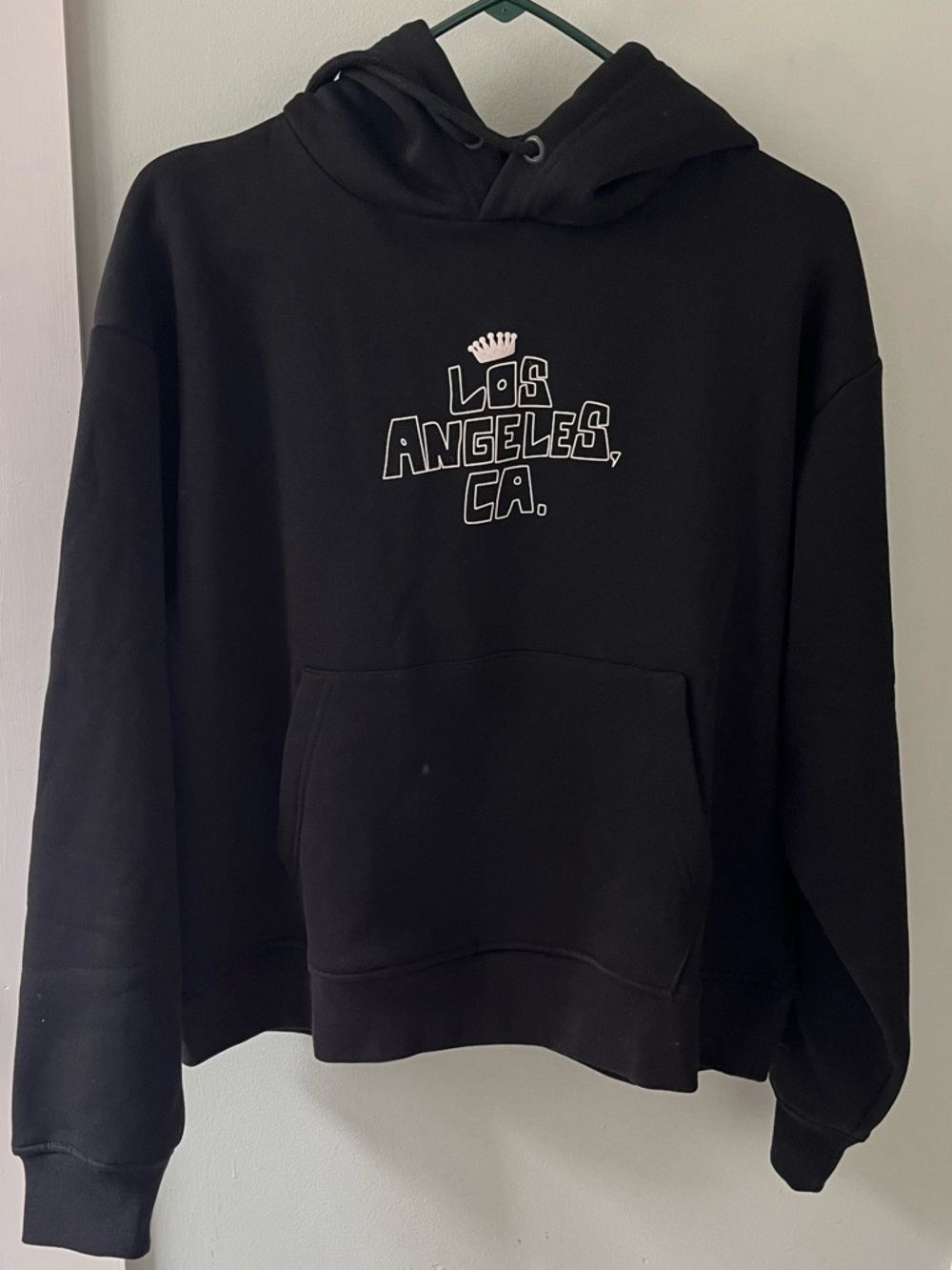 NWOT Los Angeles CA Black Pullover Hood Cactus Man Ricky Singh adult M